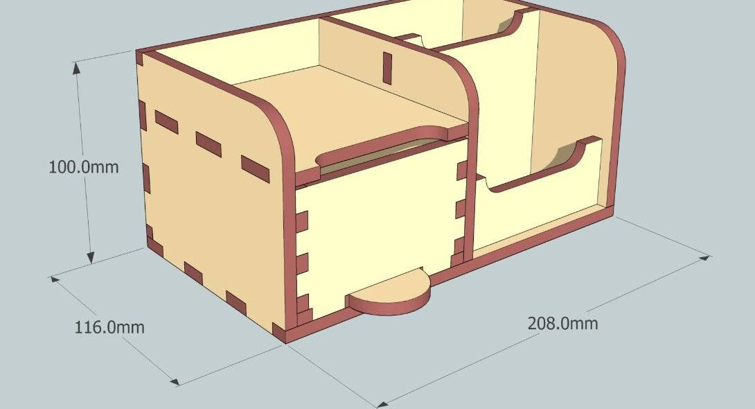 Чертеж органайзера из фанеры