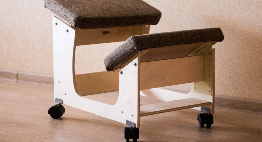 Чертеж стул с подставкой для коленей