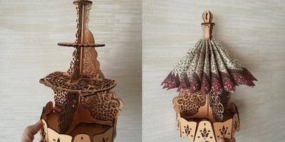 Салфетница карусель на 8 марта