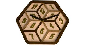 Часы настенные ромбиками