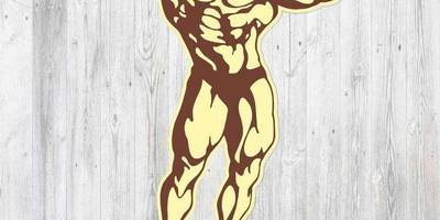 Медальница бодибилдер 54