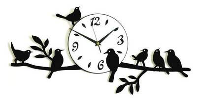 Часы настенные птички на веточке