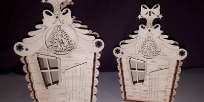 Шкатулка новогодние теремки для конфет