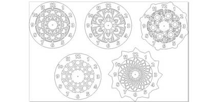 Часы узорные набор 5 шт
