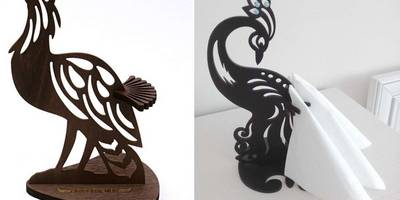 Cалфетница павлин - птица счастья