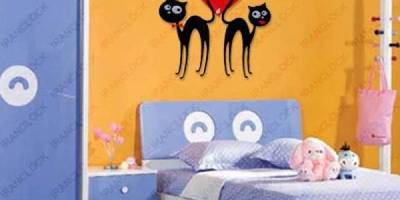 Часы композиция настенная котики