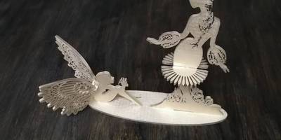 8 марта подставка фея и девушка