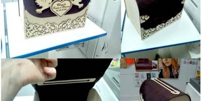 Шкатулка перфорированная с накладными узорами