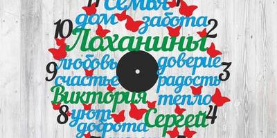 Часы заготовка циферблата из нежных слов