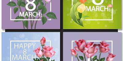 Принт международный женский день цветы