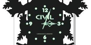 Часы большие настенные с оленем