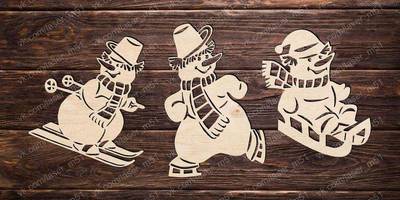 Новогодние снеговики 186