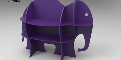 Детская полка слон