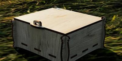 Шкатулка простая с замком