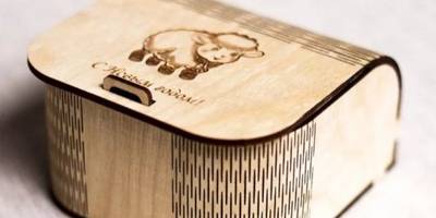 Шкатулка мини новогодняя с гравировкой