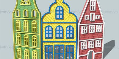 Ширма "Голландские домики"