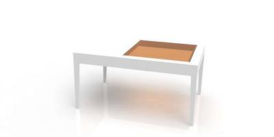 Журнальный столик со стеклом белый