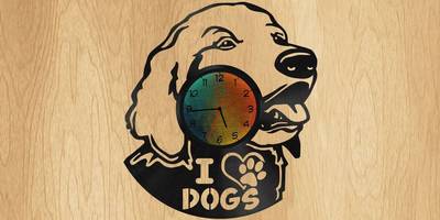 Часы собака