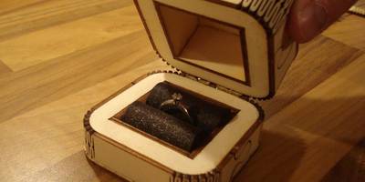 Шкатулка laser cut engagement ring box