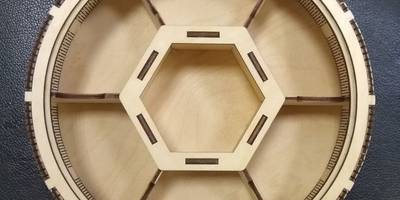 Шкатулка круглая с 7 отсеками