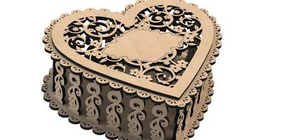 Шкатулка сердечко 150мм