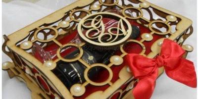 Шкатулка свадебная с инициалами