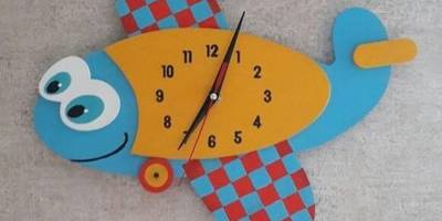 Часы детские самолетик