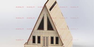 Домик - казна в стиле A-Frame без балкончика
