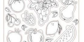 Вкладыши для детей - фрукты