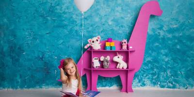 Детская полка динозаврик