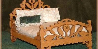 Кукольная мебель - кровать двойная