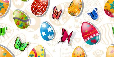 Пасхальный бесшовный фон