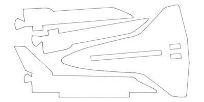 Космический шатл упрощенный dxf