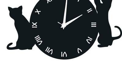 Часы котейки