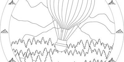 Часы воздушный шар абрисом