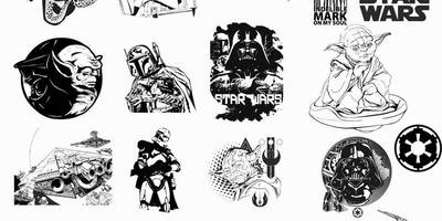 Star wars car vinyl sticker auto decals vectors cdr