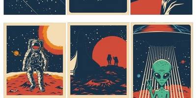 Ретро космос набор