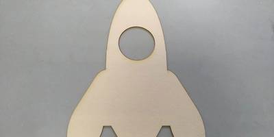 Wooden rocket ship laser cutting template dxf