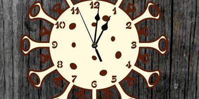 Часы настенные коронавирус covid-19