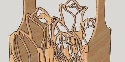 Ящик для цветов в виде тюльпанов