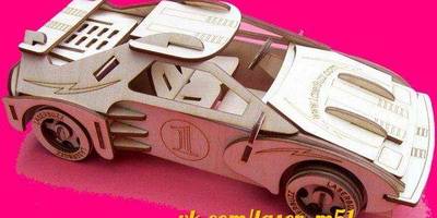 Сборная модель спортивной машины из фанеры