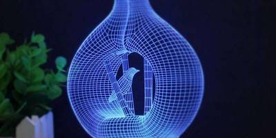 Led светильник ваза птица