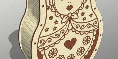 Копилка на 8 марта матрешка