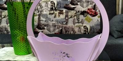 Фигурный ящик для цветов на 8 марта