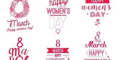 Набор надписей на 8 марта 6шт