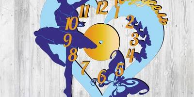 Часы балерина и бабочки