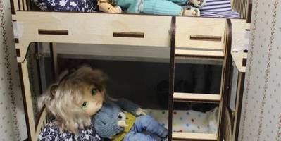 Кукольная мебель - двухярусная кровать