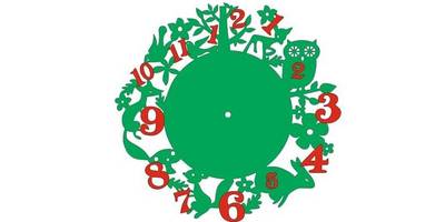 Часы звери по контуру