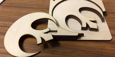 Star wars rebel alliance logo coasters with holder svg