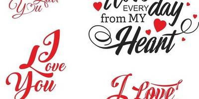 Надписи леттеринг i love you